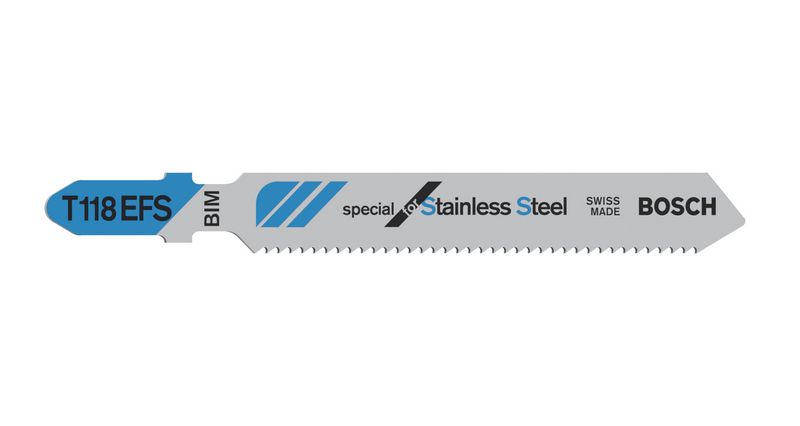 Bosch Stichsägeblatt T118 EFsStainlessSteel L83mm (5 Stk.)