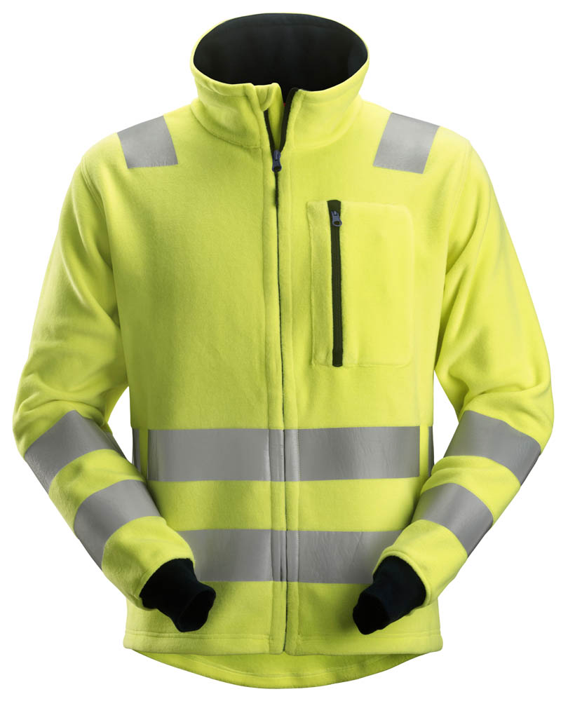 Snickers 2860 ProtecWork Hi-Vis Fleece Arbeitsjacke, Kl. 3 signalgelb