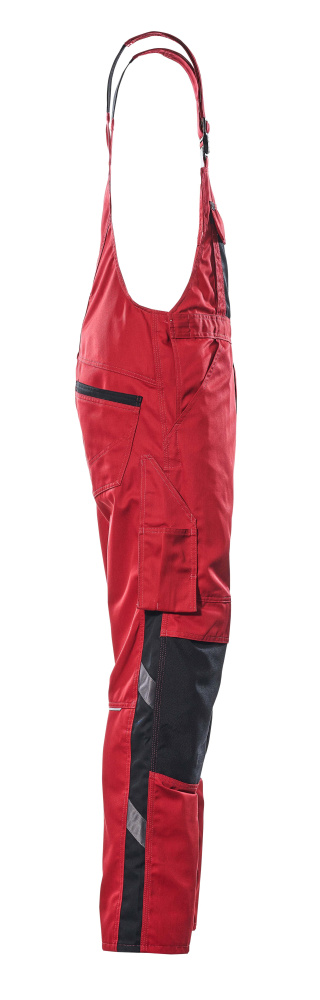 MASCOT Augsburg UNIQUE Latzhose mit Knietaschen rot/schwarz 68