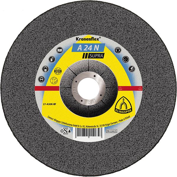 Klingspor Schruppscheibe A24N Supra Edelstahl gekröpft 115x6mm (10 Stk.)