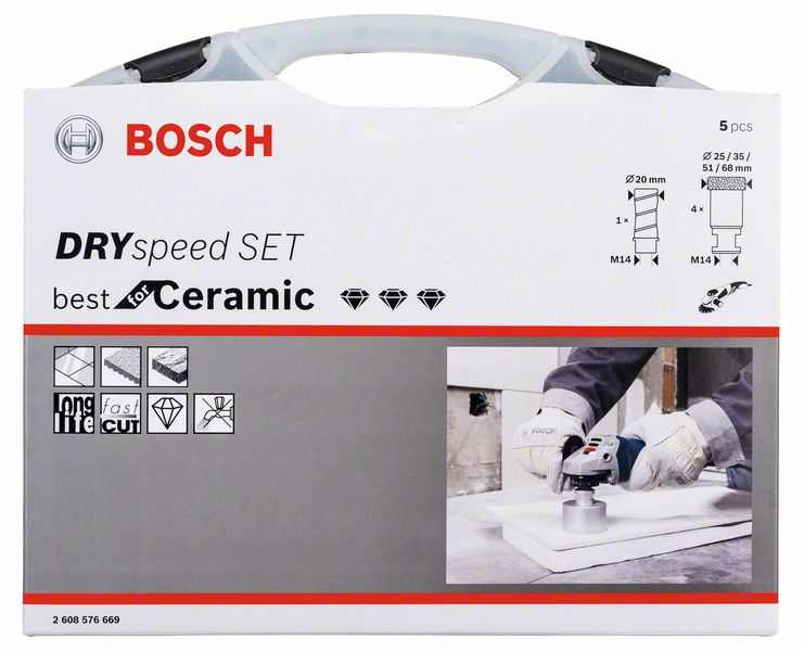 Bosch Diamanttrockenbohrer-Set Dry Speed (5 Stk.)