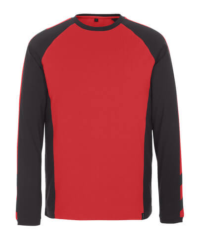 MASCOT T-Shirt, Langarm rot/schwarz