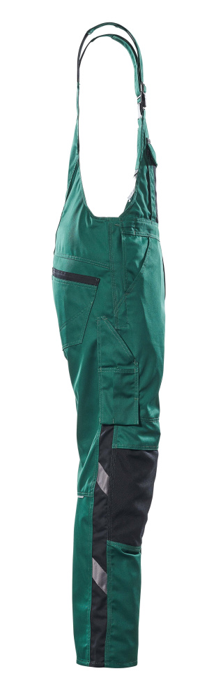 MASCOT Augsburg UNIQUE Latzhose mit Knietaschen grün/schwarz 46 lang