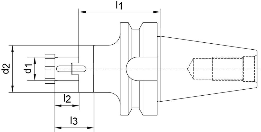 Fortis Kombi-Aufsteckfräserdorn JISB6339AD BT50 27mm kurz