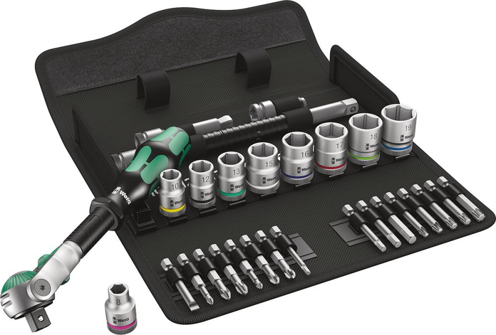 Wera 8100 SB 6 Zyklop Speed-Knarrensatz 3/8"-Antrieb metrisch 29-teilig