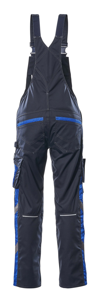 MASCOT Augsburg UNIQUE Latzhose mit Knietaschen schwarzblau/kornblau 58 lang