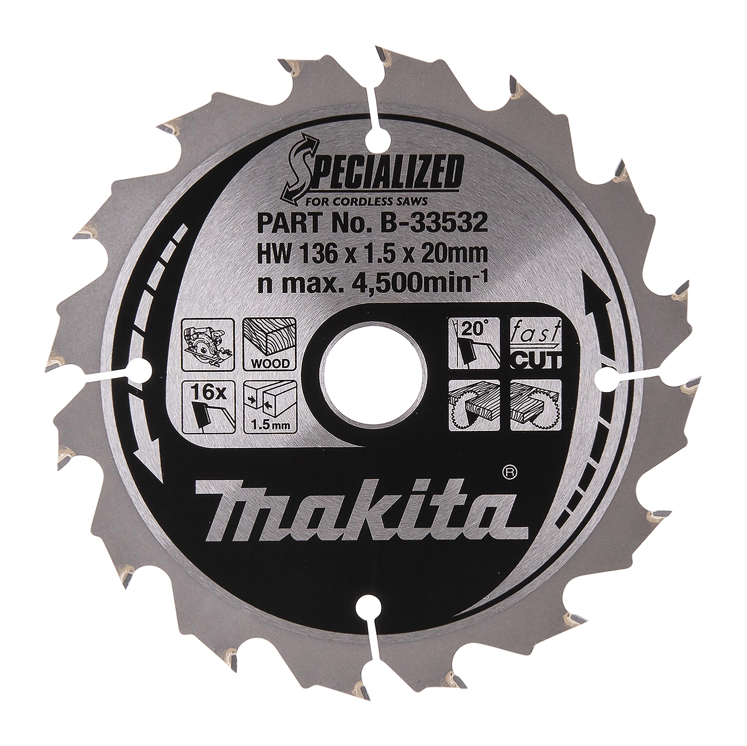 Makita SPECIALIZED Sägeb.136x20x16Z B-33532