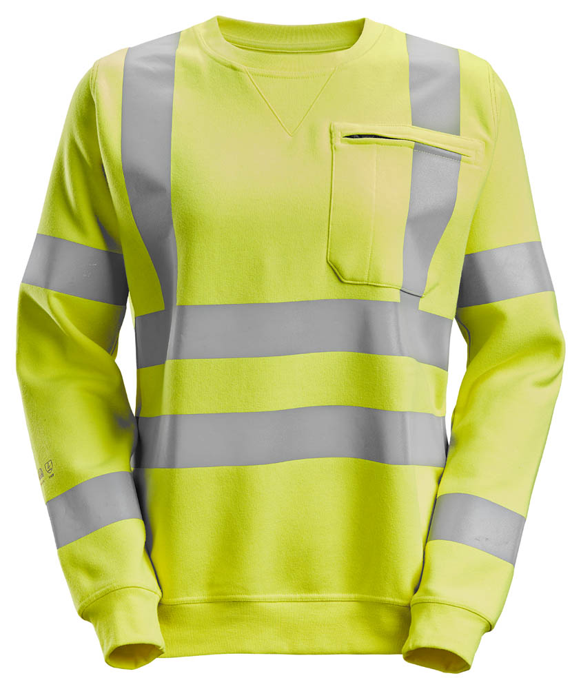 Snickers 2876 ProtecWork High-Vis Sweatshirt, Kl. 3 signalgelb