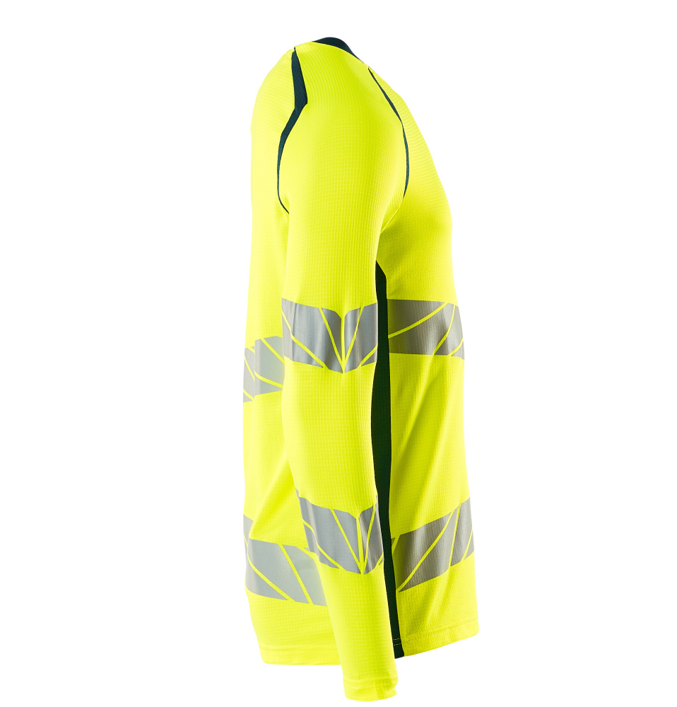MASCOT ACCELERATE SAFE T-Shirt, Langarm hi-vis gelb/dunkelpetroleum 5XL