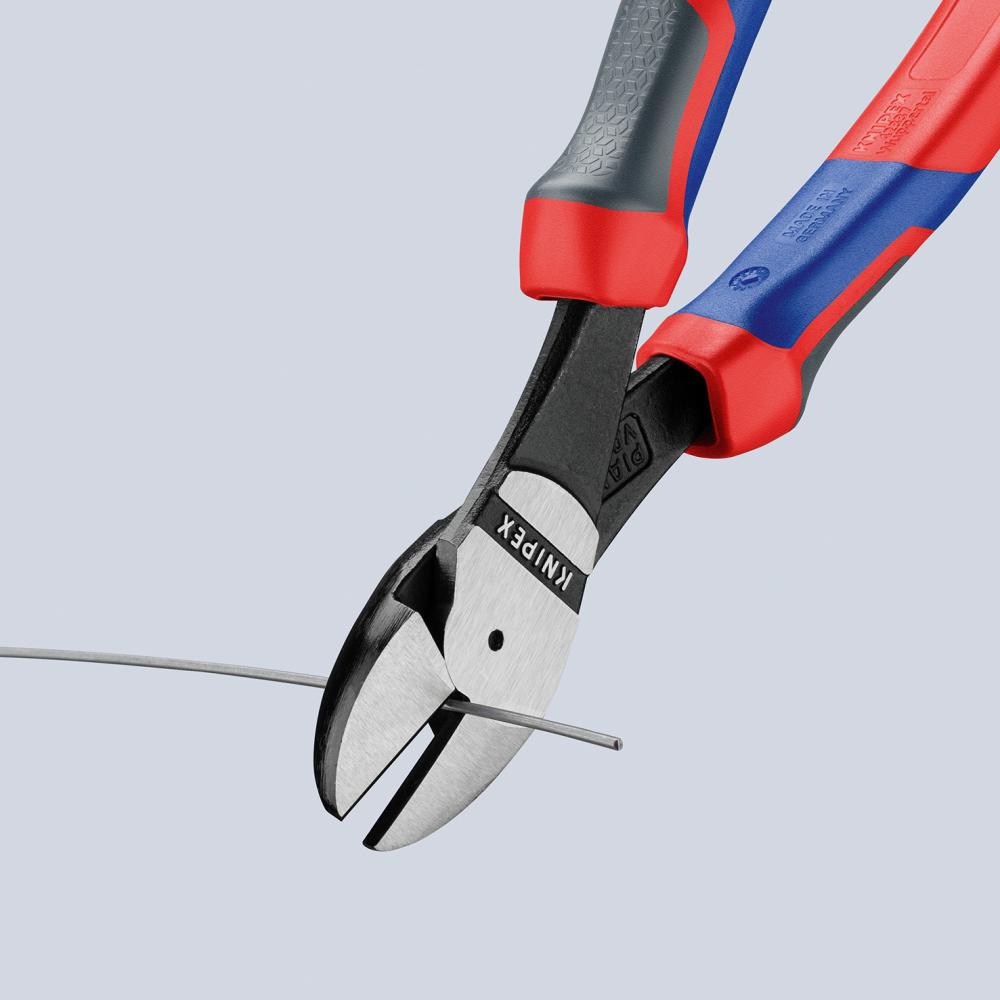 Knipex Kraft-Seitenschneider poliert mit Mehrkomponenten-Griffen 200mm