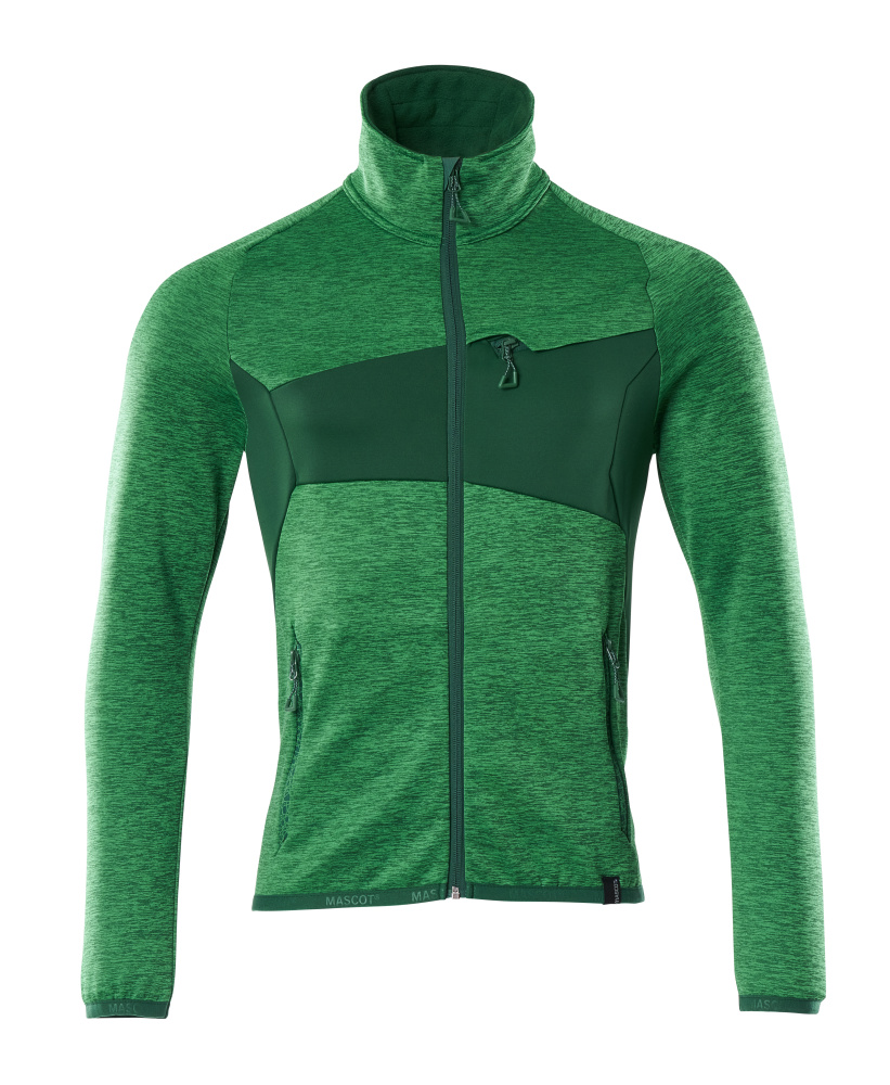 MASCOT ACCELERATE Fleecepullover mit Reißverschluss grasgrün/grün XXL