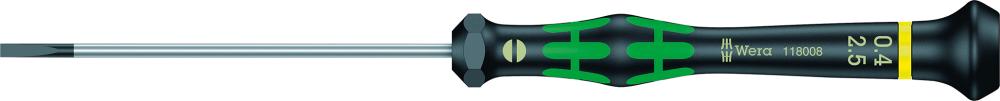 Wera Elektronik- Schraubendreher Schlitz 2,5x0,4x80mm
