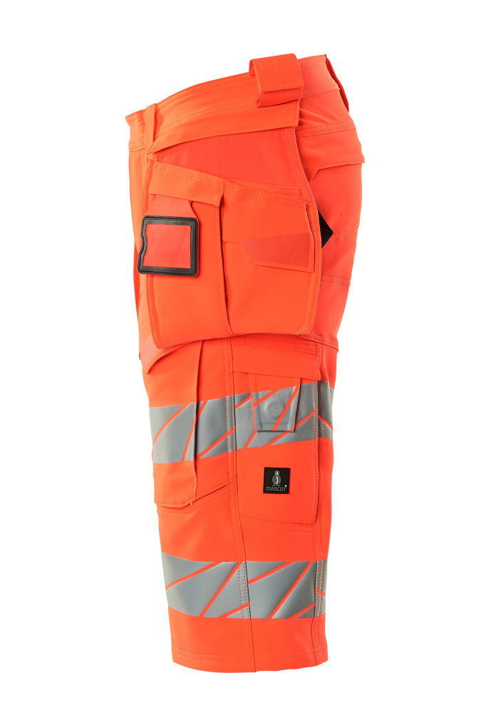 MASCOT ACCELERATE SAFE Shorts, lang mit Hängetaschen hi-vis rot 49