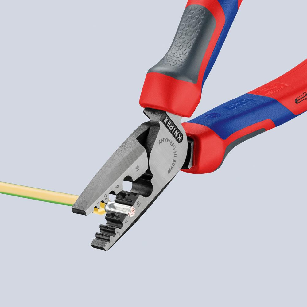Knipex Aderendhülsenzange mit Mehrkomponenten-Griffen 180mm qmm