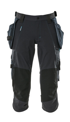 MASCOT ADVANCED Stretch-Dreiviertel-Hose mit Hängetaschen schwarzblau