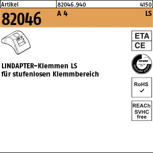 Lindapter Trägerklemme LS P1 Edelstahl A4 M10