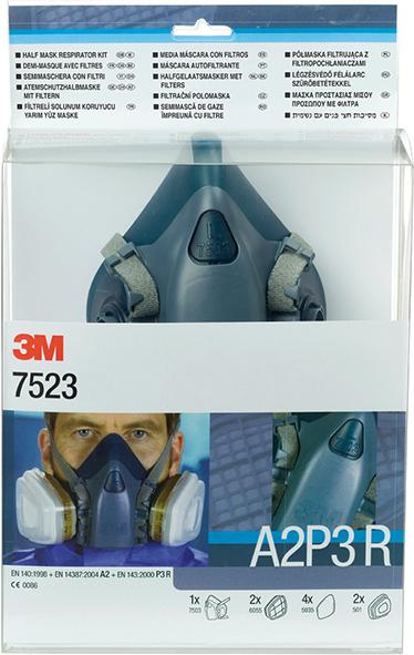 Maskenset 7523M mit Maske 7502 Filter A2P3R