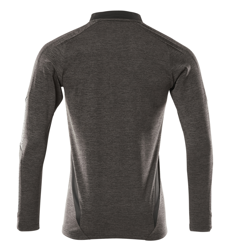 MASCOT ACCELERATE Polo-Shirt, Langarm dunkelanthrazit meliert/schwarz XS