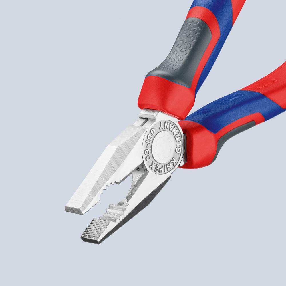 Knipex Kombinationszange verchromt mit Mehrkomponenten-Griffen 160mm