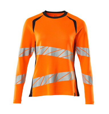 MASCOT ACCELERATE SAFE Damen Langarm T-Shirt hi-vis orange/schwarzblau