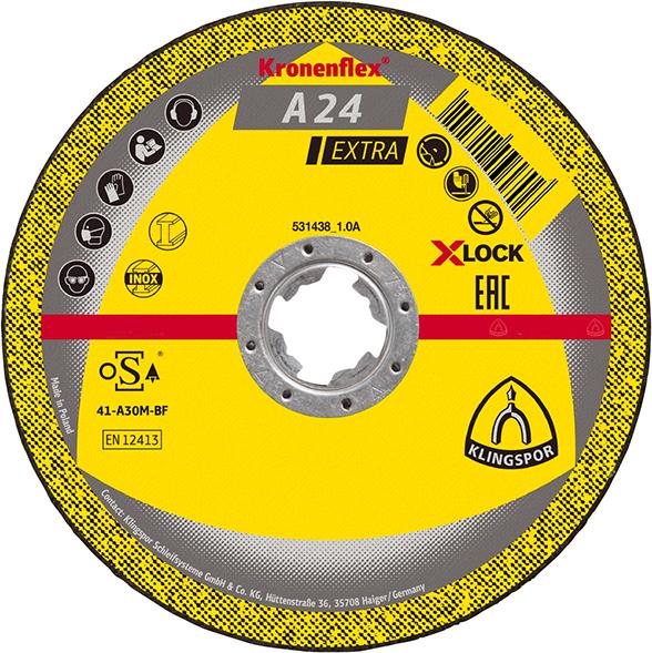 Klingspor Trennscheibe gekröpft A24EX X-LOCK Metall 115x2,5mm (25 Stk.)