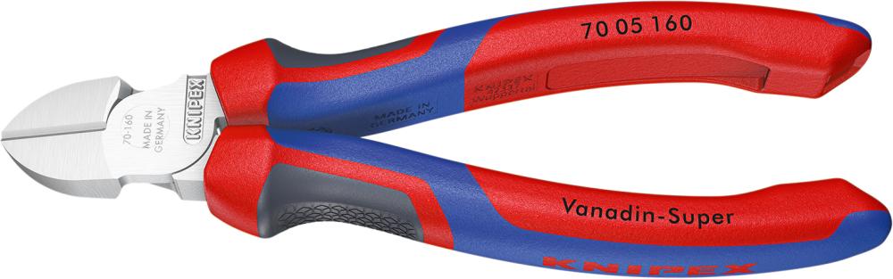 Knipex Seitenschneider verchromt mit Mehrkomponenten-Griffen 180mm