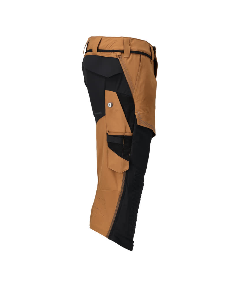 MASCOT CUSTOMIZED Dreiviertel-Hose mit Knietaschen nussbraun/schwarz 56