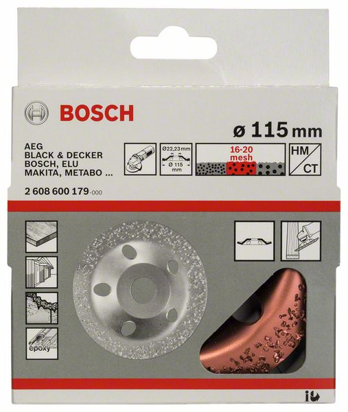 Bosch Hartmetalltopfscheibe 115,0mm schräg mittel