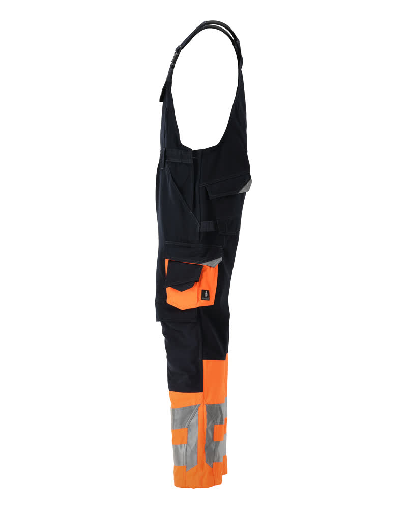 MASCOT Sunderland SAFE SUPREME Latzhose mit Knietaschen schwarzblau/hi-vis orange 52