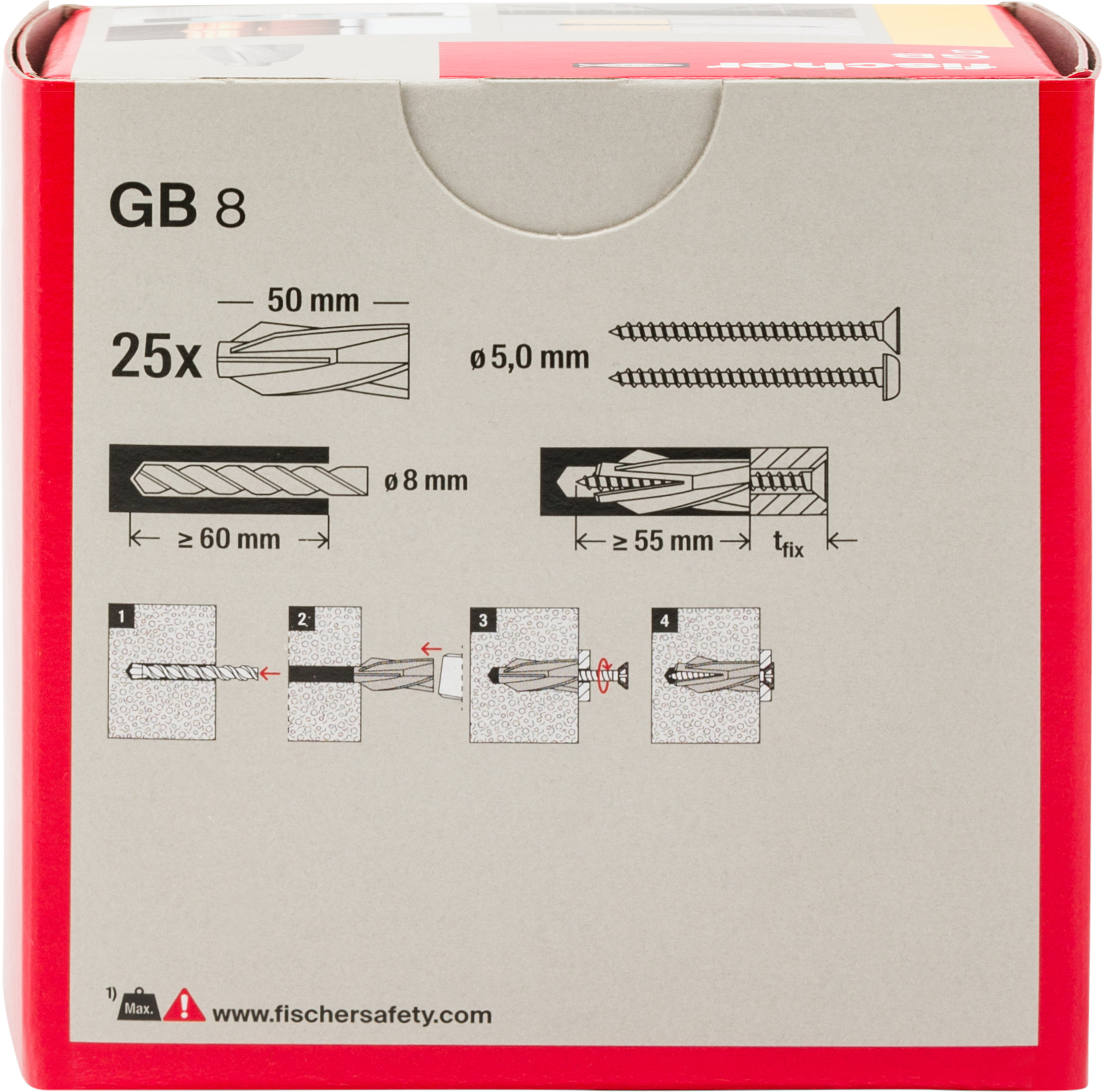 fischer Gasbetondübel GB 8