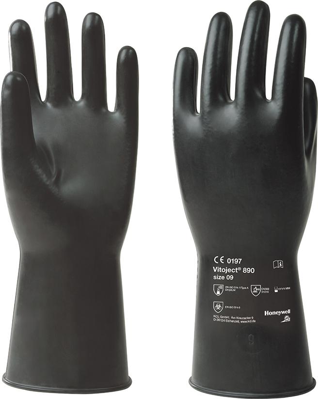 Handschuh Vitoject 890, 350mm, schwarz, Gr.10