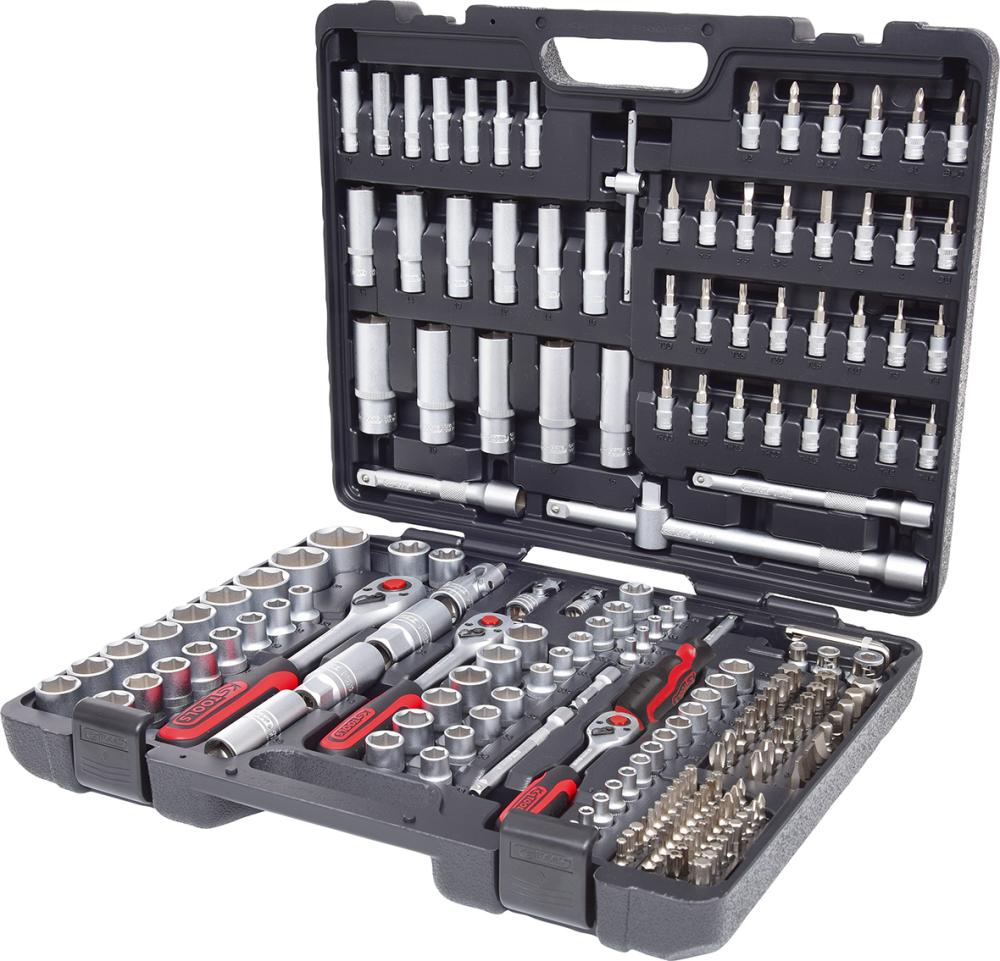 KS Tools Steckschlüssel-Satz 1/4"+3/8"+1/2" 195-teilig