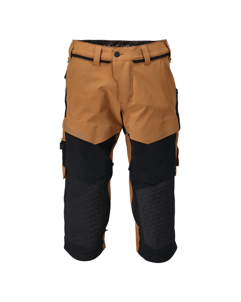 MASCOT CUSTOMIZED Dreiviertel-Hose mit Knietaschen nussbraun/schwarz 56
