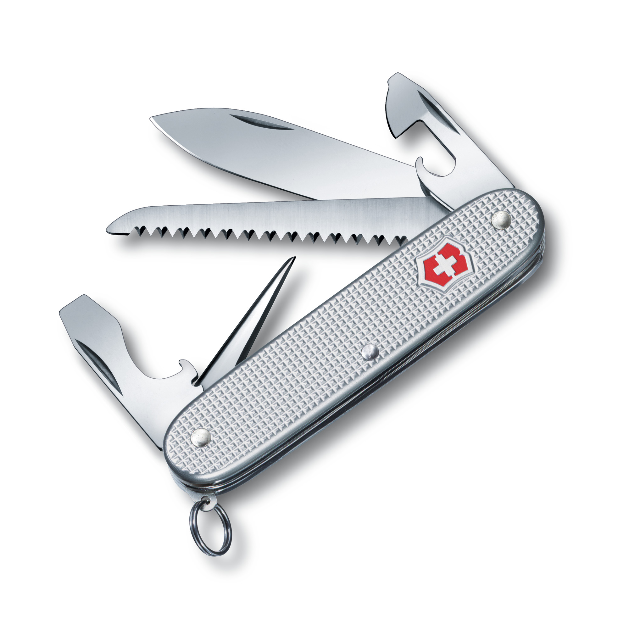 Victorinox Schweizer Messer Farmer 0.8241.26 93 mm Silber gerippt