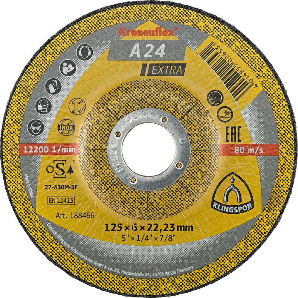 Klingspor Schruppscheibe A24 Extra Metall gekröpft 180x8mm (10 Stk.)