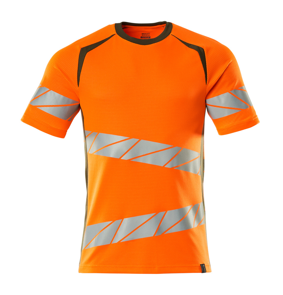 MASCOT ACCELERATE SAFE T-Shirt hi-vis orange/moosgrün S