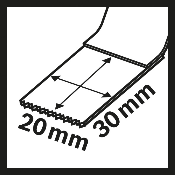 Bosch BIM Tauchsägeblatt AIZ 20 AB, Wood and Metal, 30 x 20 mm, 1er-Pack