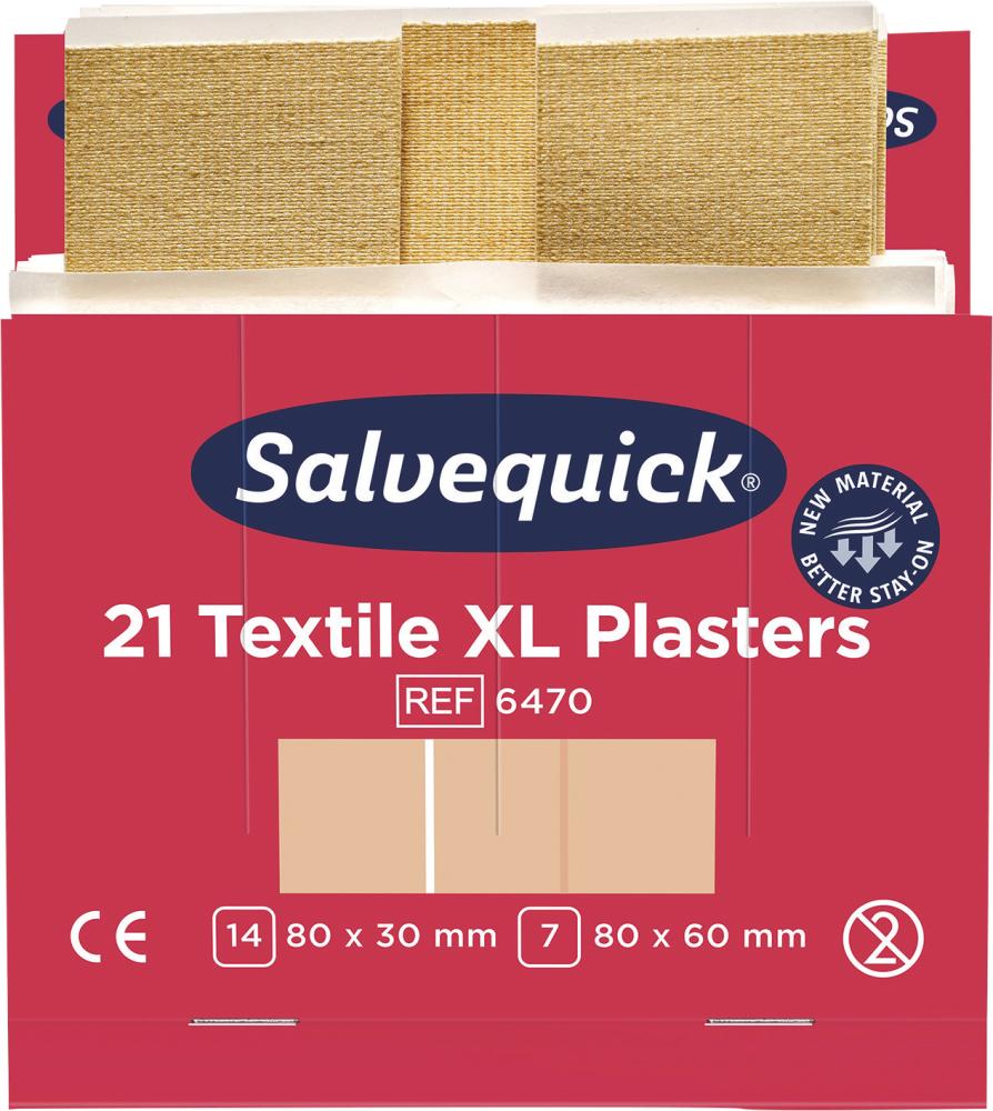 Cederroth Salvequick Nachfüllpack Textilpflaster groß 6x21 Stk.