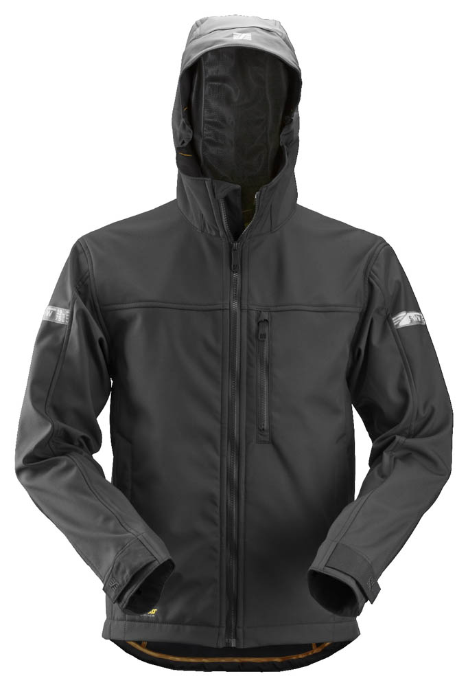 Snickers 1229 AllroundWork Softshell Arbeitsjacke mit Kapuze schwarz