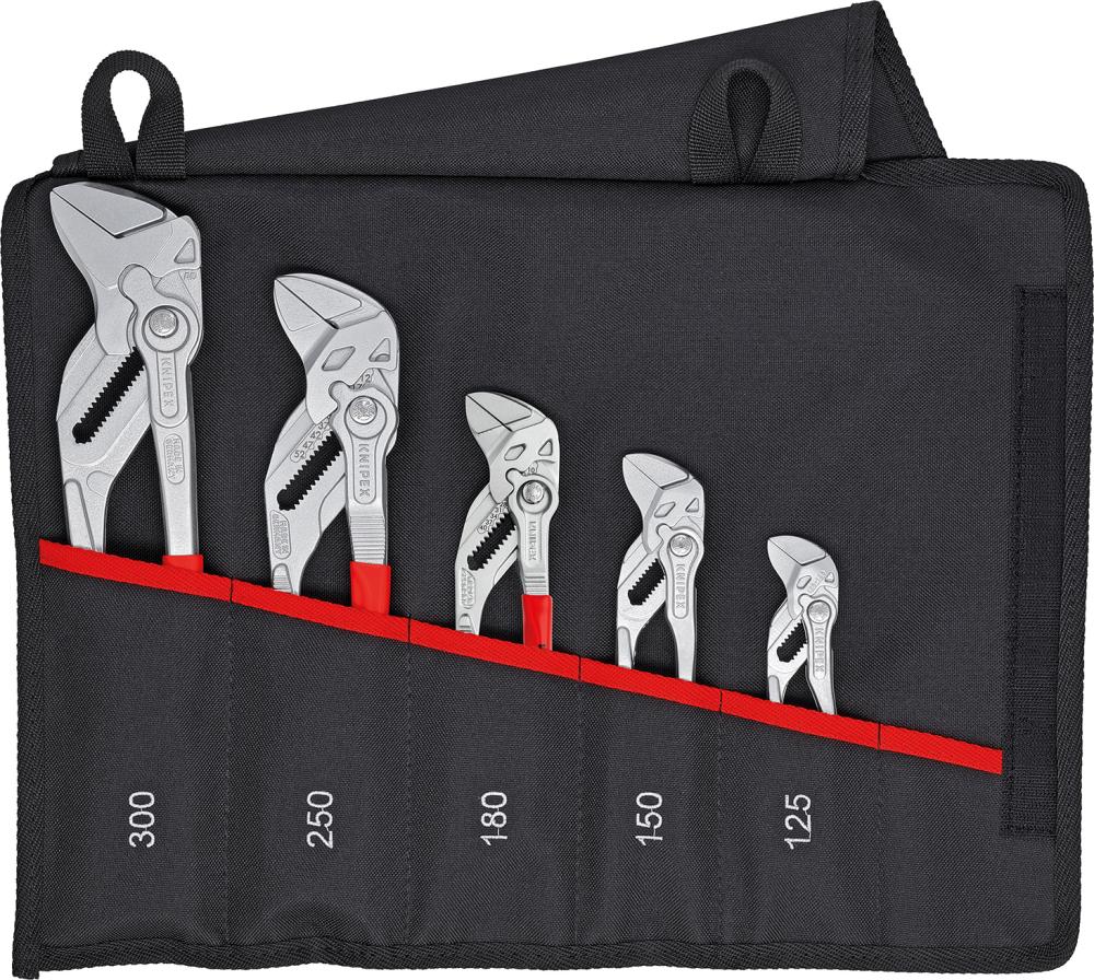 Knipex Zangenschlüssel-Set 5-teilig in Rolltasche