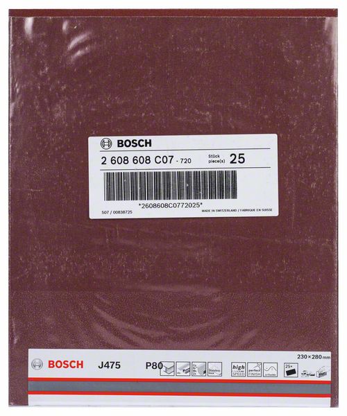 Bosch Gewebeschleifblatt Schleifrolle J475 Best for Metal K80