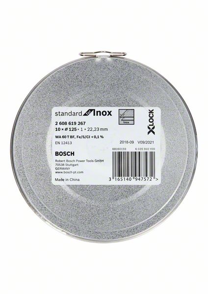 Bosch Trennscheibe X-LOCK gerade Standard Inox 125x1,0mm (10 Stk.)