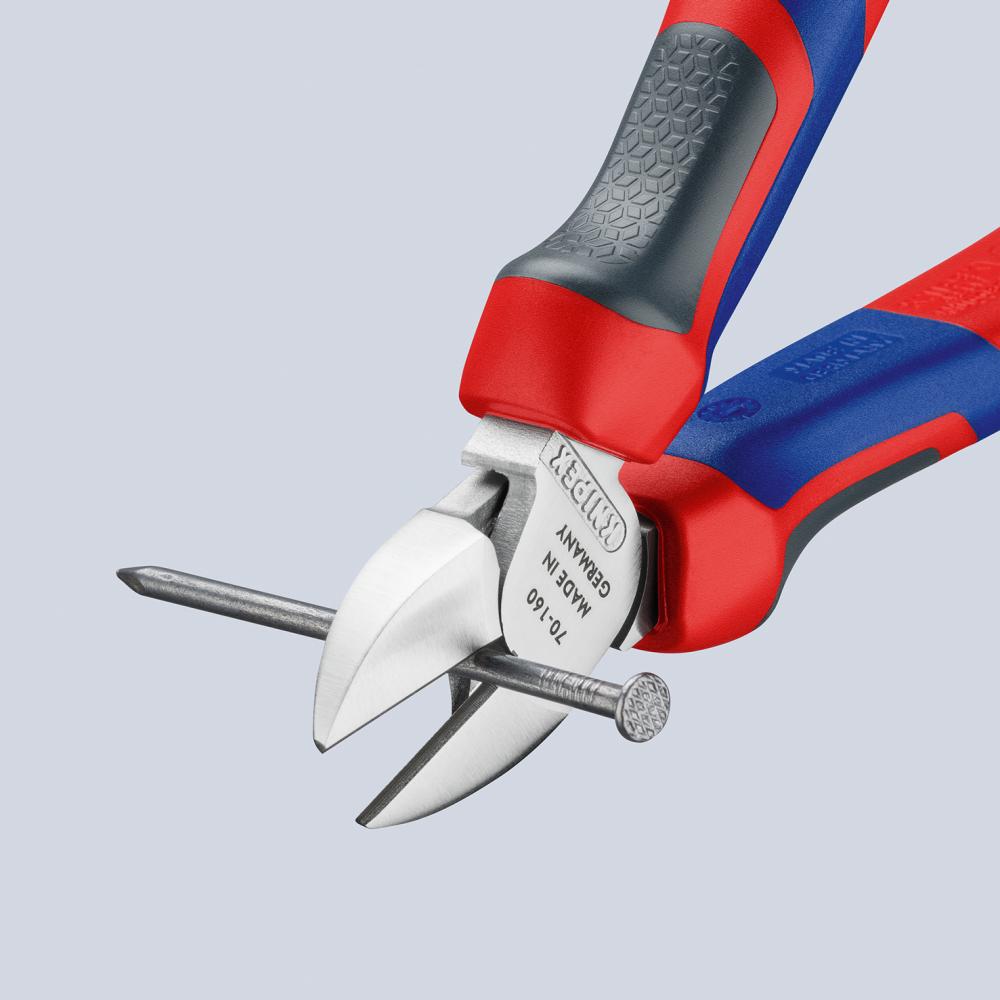 Knipex Seitenschneider verchromt mit Mehrkomponenten-Griffen 180mm