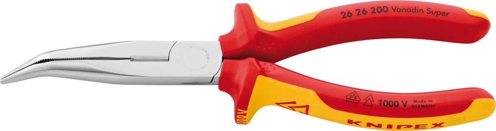 Knipex Storchschnabelzange VDE gebogen mit Mehrkomponenten-Griffen 200mm