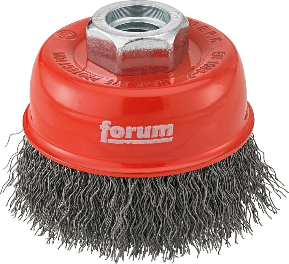 Forum Topfbürste Stahldraht gehärtet M14 80 x 0,3 mm gewellt