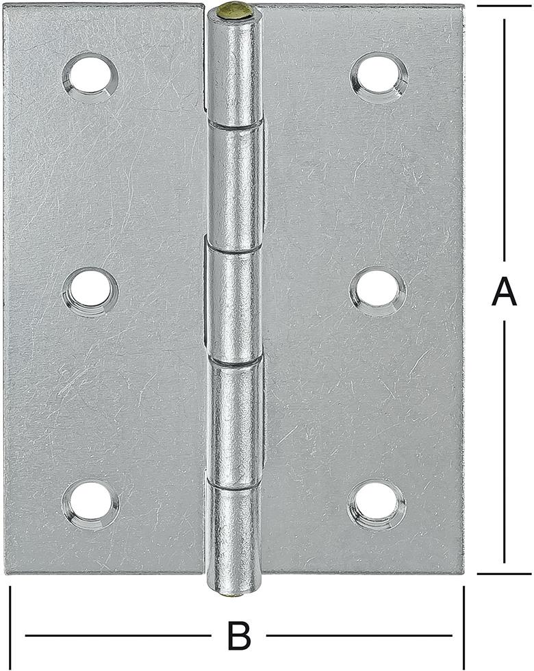 Vormann Scharnier halbbreit 30x26mm verzinkt