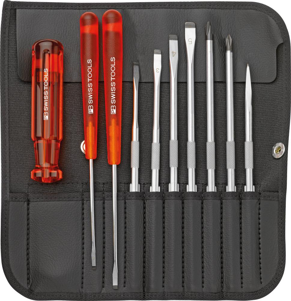 PB Swiss Tools Wechselklingen-Satz 10-teilig in Rolltasche