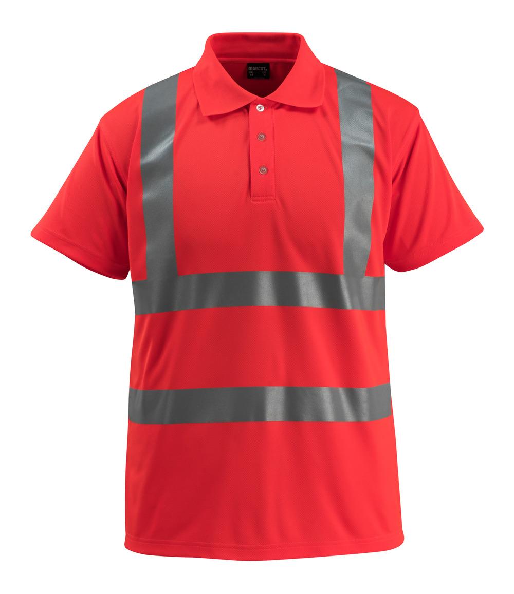 MASCOT Bowen SAFE LIGHT Polo-Shirt hi-vis rot 4XL