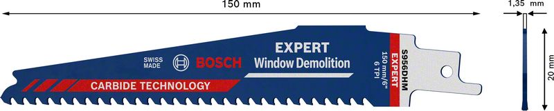 Bosch Säbelsägeblatt EXPERT WindowDemolition S956 DHM 150mm