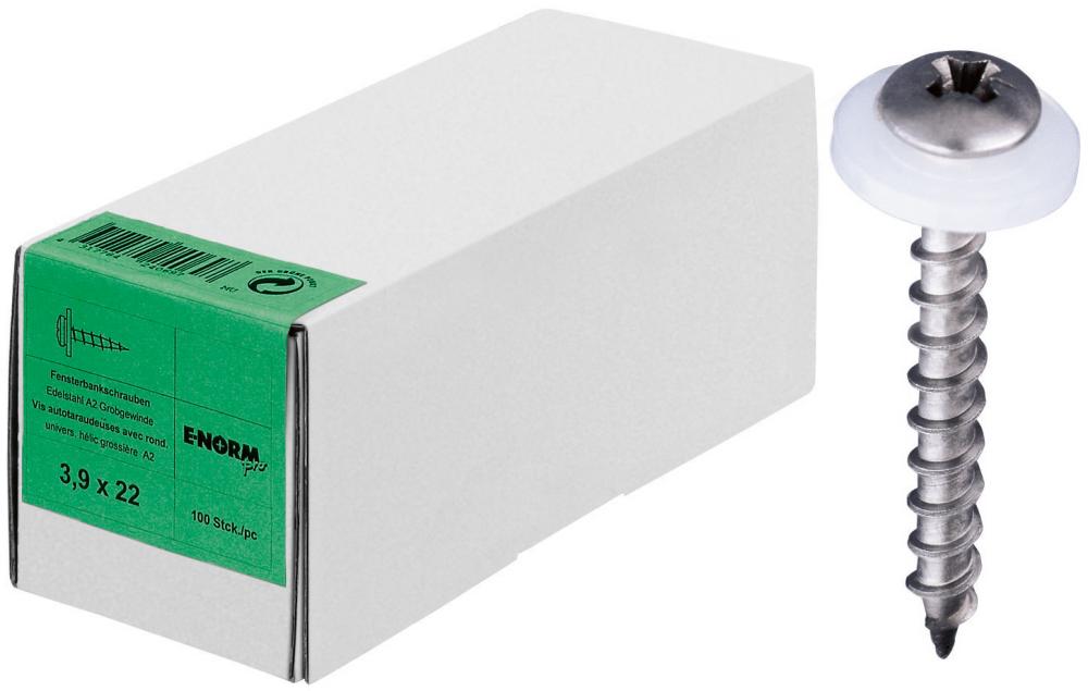 Fensterbankschraube A2 4,0 x 22 Grobgewinde E-Normpro